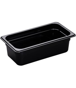 Cambro Gastronormbak kunststof PC 1/3-100 mm diep zwart hittebestendig -40/+99 °C Camwear 34CW - Cambro