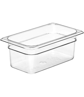 Cambro Gastronormbak kunststof PC 1/4-100 mm diep transparant hittebestendig -40/+99 °C Camwear 44CW - Cambro