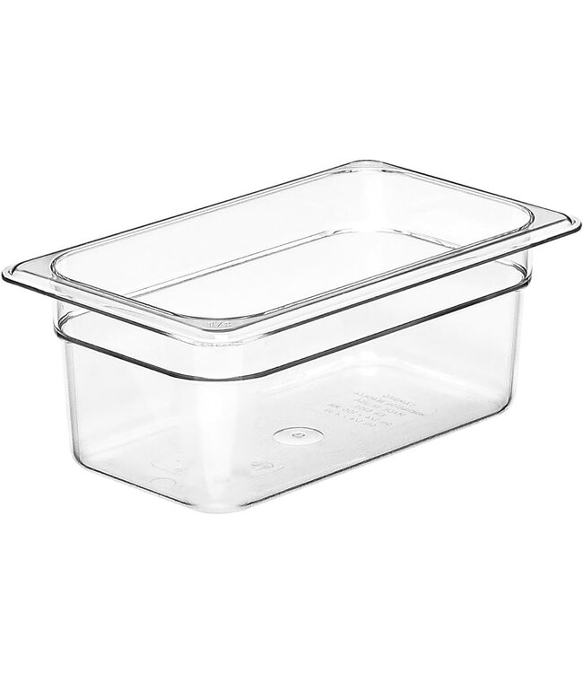 Gastronormbak kunststof PC 1/4-100 mm diep transparant hittebestendig -40/+99 °C Camwear 44CW - Cambro