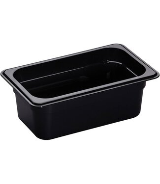 Cambro Gastronormbak kunststof PC 1/4-100 mm diep zwart hittebestendig -40/+99 °C Camwear 44CW - Cambro