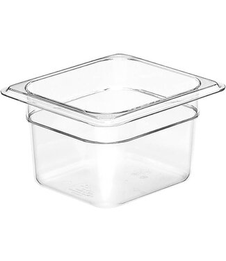 Cambro Gastronormbak kunststof PC 1/6-100 mm diep transparant hittebestendig -40/+99 °C Camwear 64CW - Cambro