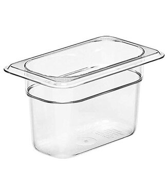 Cambro Gastronormbak kunststof PC 1/9-100 mm diep transparant hittebestendig -40/+99 °C Camwear 94CW - Cambro