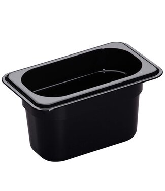 Cambro Gastronormbak kunststof PC 1/9-100 mm diep zwart hittebestendig -40/+99 °C Camwear 94CW - Cambro