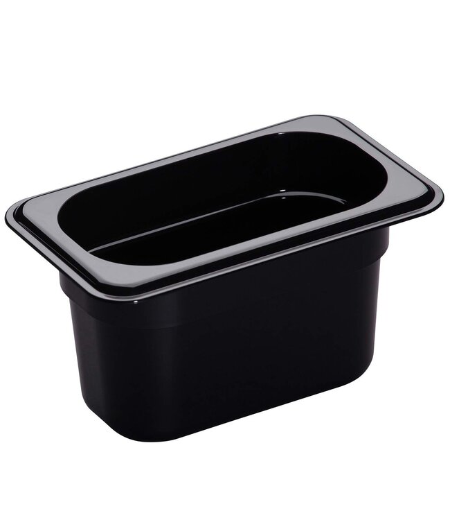 Gastronormbak kunststof PC 1/9-100 mm diep zwart hittebestendig -40/+99 °C Camwear 94CW - Cambro