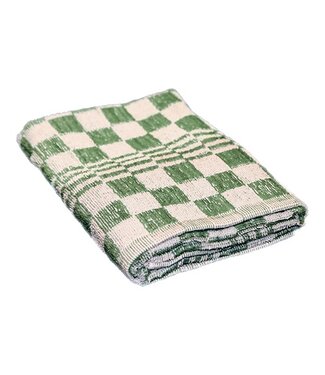 Sans Marque Handdoek geblokt groen / wit 480 x 480 mm - Katoen