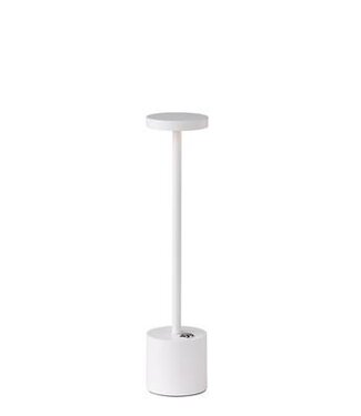 Tafellamp wit Delft 8 x 35 cm usb-c oplaadbaar