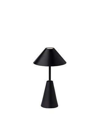 Sans Marque Tafellamp zwart Malmö 15 x 28 cm usb-c oplaadbaar