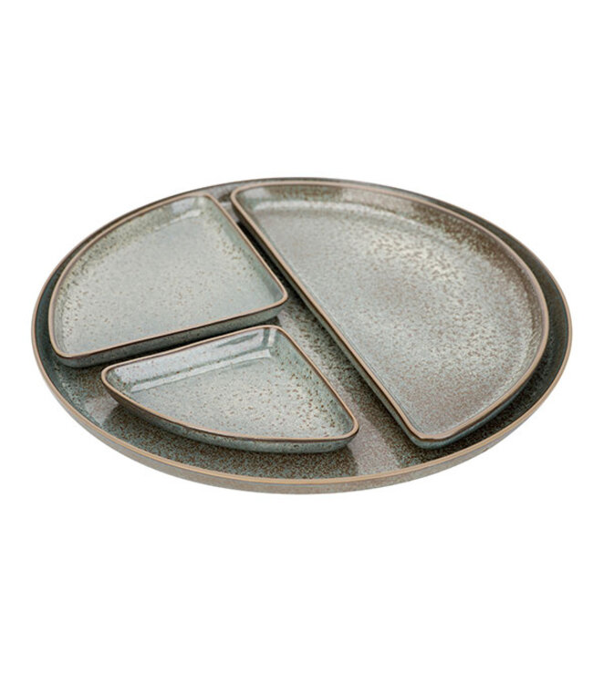 Bord 165x110x19 mm driehoekig olijfgroen Bento-Concept - Cosy & Trendy | prijs & verp per 6 stuks