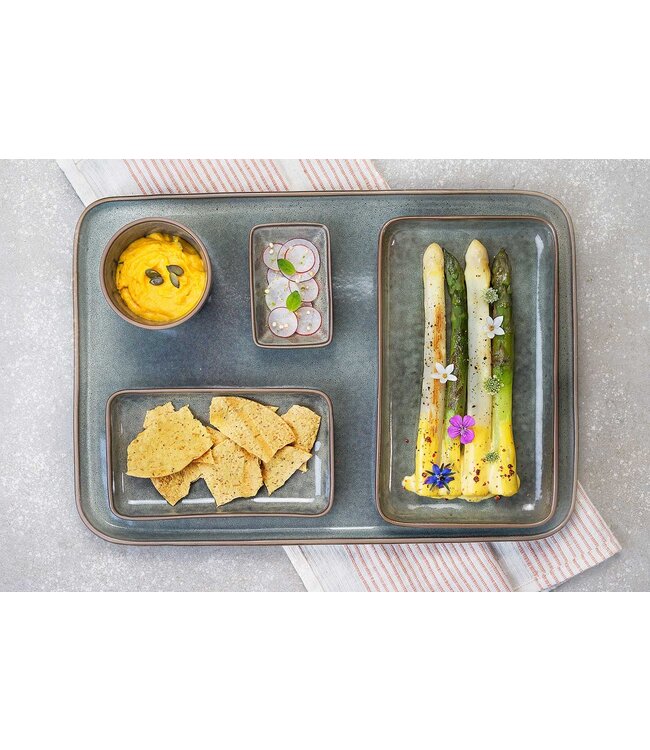 Bord 165x110x19 mm driehoekig olijfgroen Bento-Concept - Cosy & Trendy | prijs & verp per 6 stuks