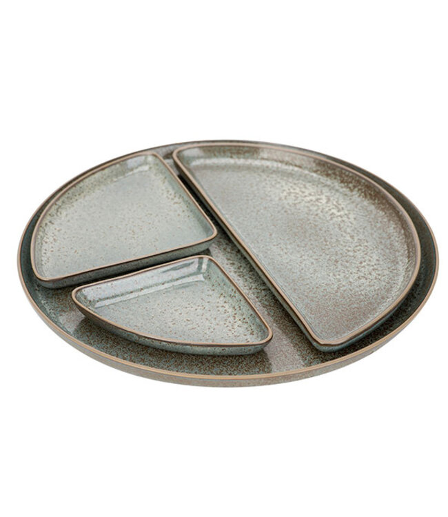 Bord 210x150x19 mm driehoekig olijfgroen Bento-Concept - Cosy & Trendy | prijs & verp per 6 stuks