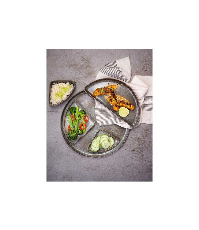 Bord 210x150x19 mm driehoekig olijfgroen Bento-Concept - Cosy & Trendy | prijs & verp per 6 stuks