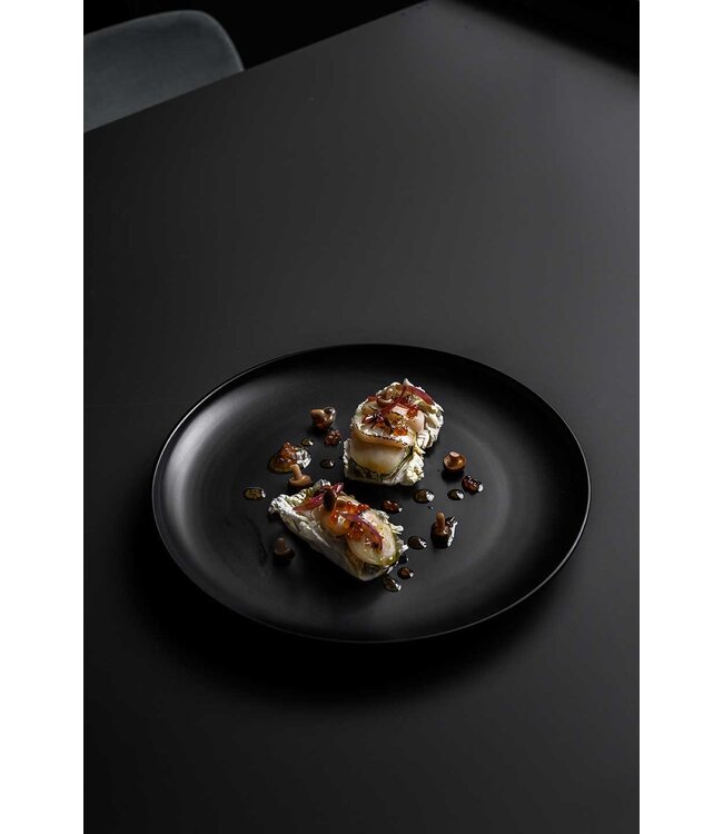 Bord 190 mm zwart Okinawa - Cosy & Trendy | prijs & verp per 6 stuks