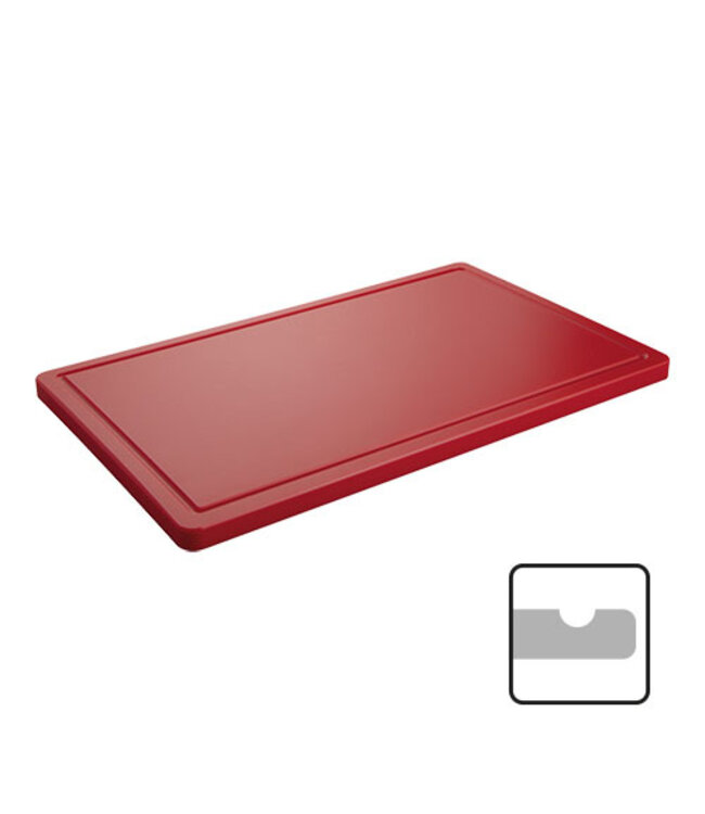 Snijplank rood 530x325x(h)20 mm GN1/1 - Caterchef