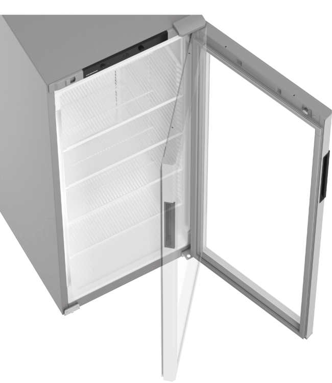 Koelkast 347/250 ltr (br/netto inh.) 597x654x1684 mm (bxdxh) +1°C tot +15°C GRIJS met glasdeur MRFvd 3511 Performance - Liebherr