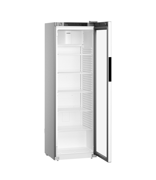 Koelkast 400/286 ltr (br/netto inh.) 597x654x1884 mm (bxdxh) +1°C tot +15°C GRIJS met glasdeur MRFvd 4011 Performance - Liebherr