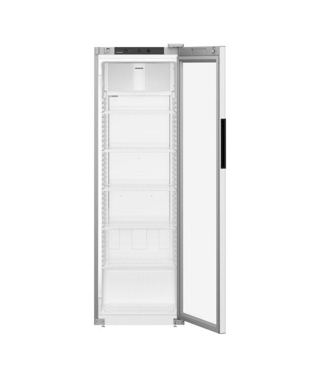 Koelkast 400/286 ltr (br/netto inh.) 597x654x1884 mm (bxdxh) +1°C tot +15°C GRIJS met glasdeur MRFvd 4011 Performance - Liebherr