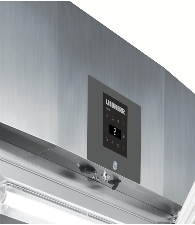 Koelkast 597/365 ltr (br/netto inh.) GN 2/1 700x830x2120 mm (bxdxh) -1°C tot +15°C RVS met glasdeur GKPv 6573 ProfiLine - Liebherr