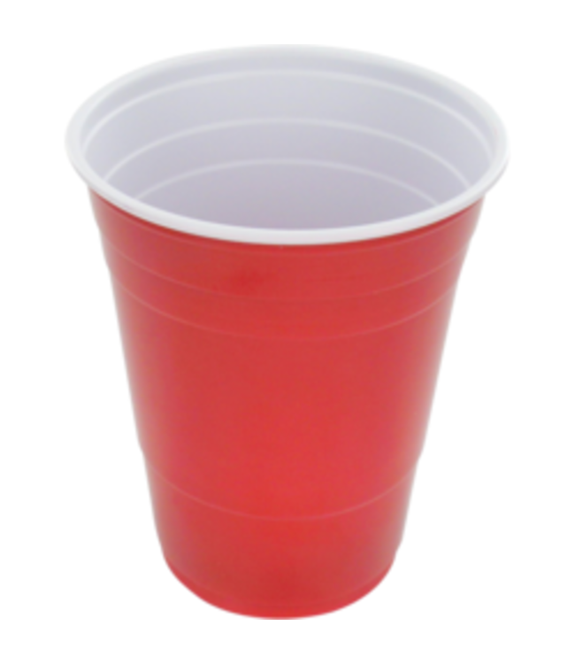 Beker disp PS 40 cl partycup rood | prijs & verp per 120 stuks