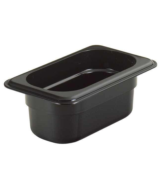 Gastronormbak kunststof PC 1/9-065 mm diep zwart hittebestendig -40/+99 °C Camwear 92CW - Cambro | prijs & verp per 6 stuks