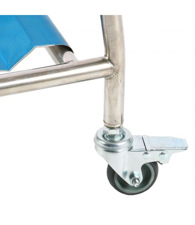 Vuilniszakhouder met pedaalbediening 450 x 600 x 960 mm (bxdxh) - Combisteel