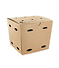 Notpla Fritesbox disp plasticvrij karton 105 x 105 x 150 mm bruin - Notpla | prijs & verp per 200 stuks