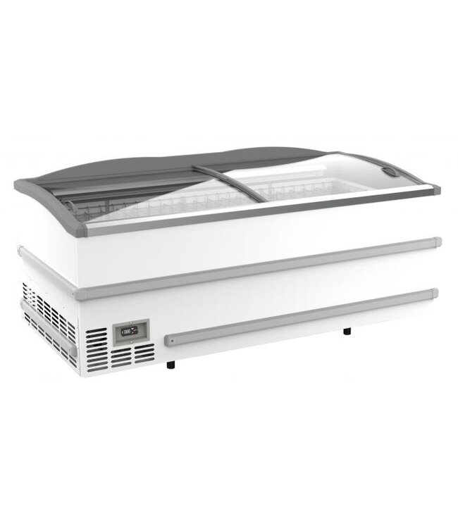 Supermarkt vrieskist 864 ltr bruto 2008 x 952 x 894 mm (bxdxh) wit kop element - Combisteel