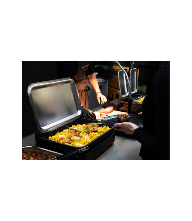 Warmhoudplaat K-POT® 1/1 IK 3600 2Z zwart - Rieber