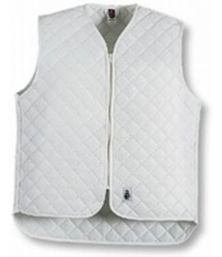 Thermovest maat XL met rits wit wasbaar tot 95°