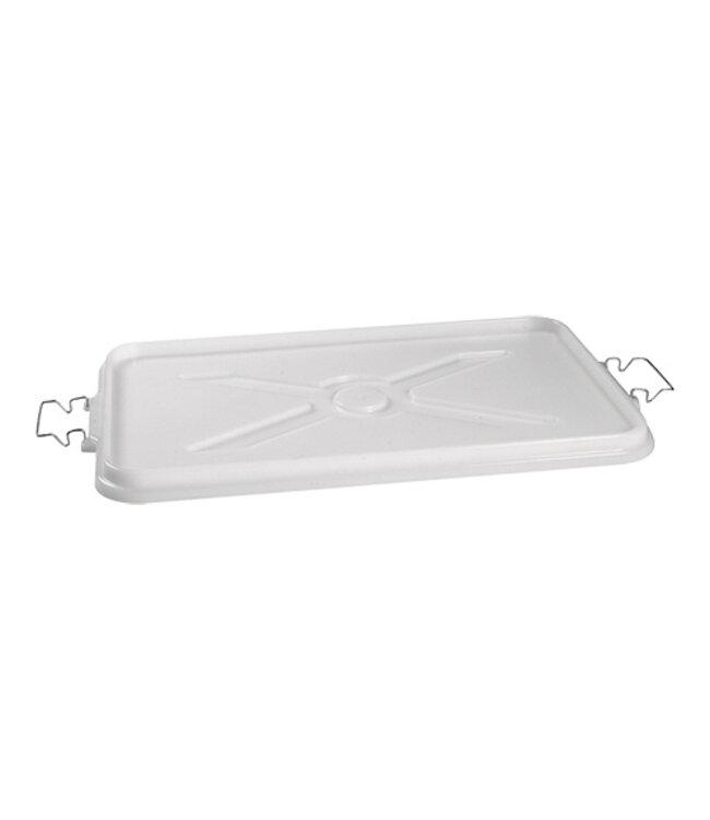 Deksel stapelbak 625 x 370 mm met clipsluiting - HDPE