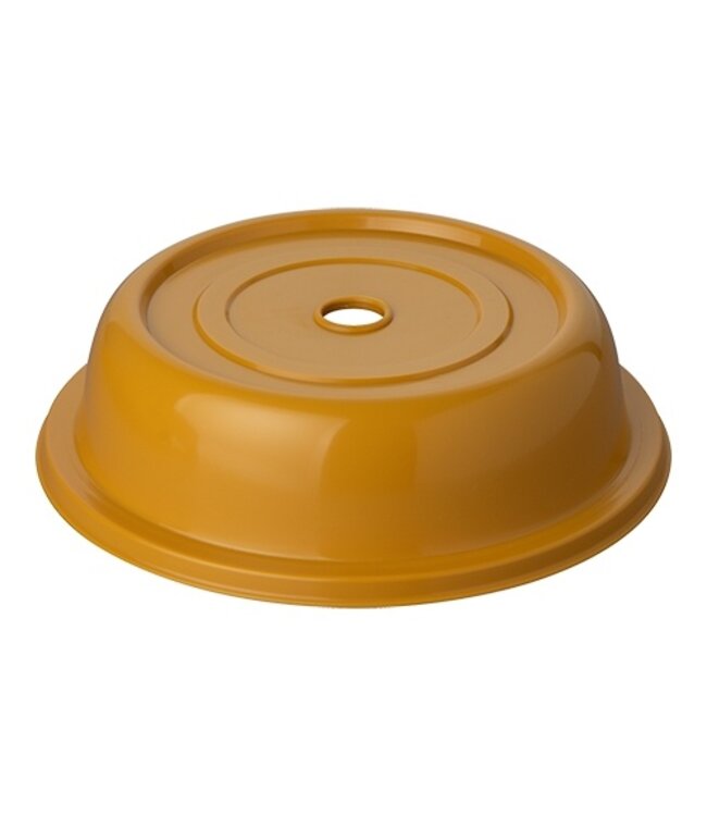 Bordendeksel 240 mm voor borden max Ø235 mm magnetronbestendig PP kunststof geel met vingergat