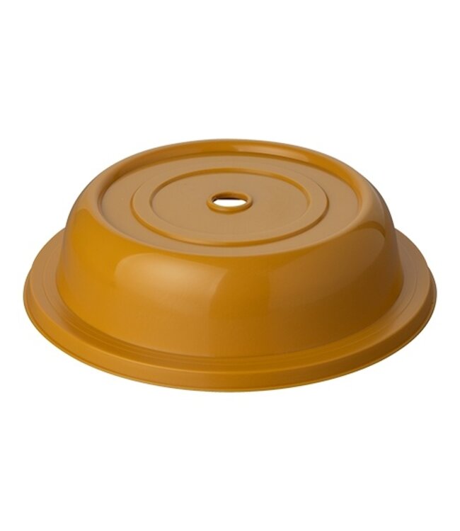 Bordendeksel 250 mm voor borden max Ø243 mm magnetronbestendig PP kunststof geel met vingergat