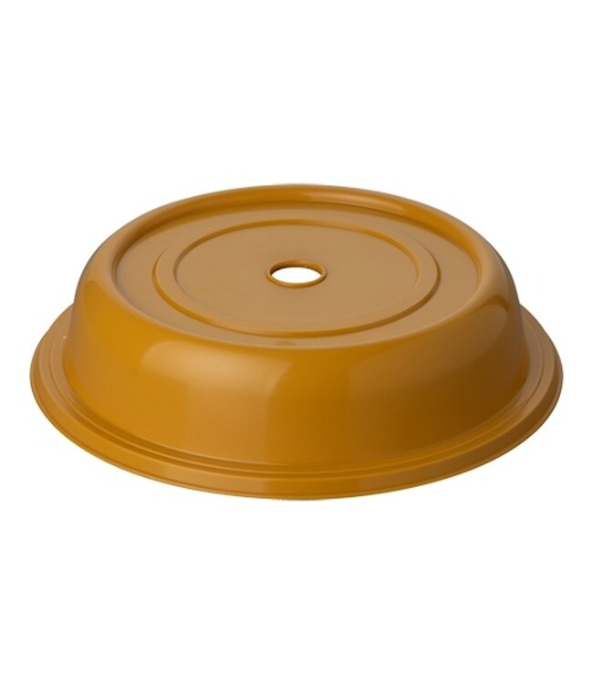 Bordendeksel 260 mm voor borden max Ø257 mm magnetronbestendig PP kunststof geel met vingergat