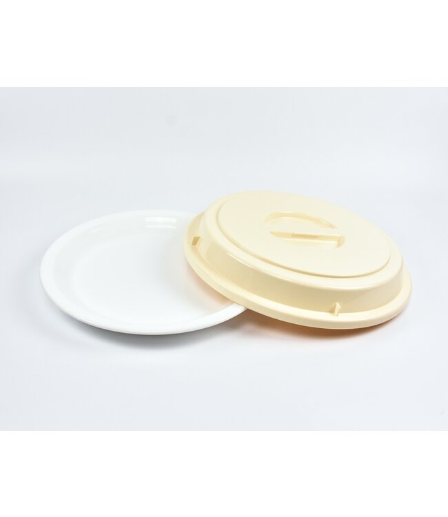 Bordendeksel 267 x 40 mm tot 90°C  PP kunststof cremewit | prijs & verp per 25 stuks