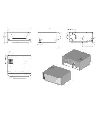 Retigo Condenskap 938 x 912 x 409 mm Vision vent RPH0610 - Retigo