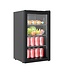 Combisteel Koelkast 80 ltr (netto inh.) 474X440X840 mm (bxdxh) +3°C tot +10°C zwart met glasdeur - Combisteel