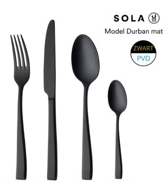 Sola Theelepel 110 mm rvs 18/10 Durban mat zwart - Sola | prijs & verp per 12 stuks