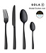 Sola Soepopscheplepel 300 mm rvs 18/10 Durban mat zwart - Sola | prijs & verp per 6 stuks
