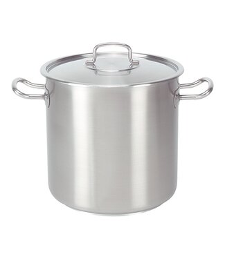 Pujadas Kookpan Ø180 x (h)180 mm RVS 4,5 ltr met deksel hoog model geschikt voor G/E/K/I - Pujadas