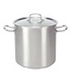 Pujadas Kookpan Ø280 x (h)280 mm RVS 16,5 ltr met deksel hoog model geschikt voor G/E/K/I - Pujadas