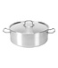 Pujadas Kookpan Ø350 x (h)140 mm RVS 13,6 ltr met deksel laag model geschikt voor G/E/K/I - Pujadas
