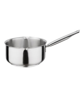 Pujadas Steelpan Ø160 x (h)75 mm RVS 1,5 ltr met schenktuiten geschikt voor G/E/K/I - Pujadas