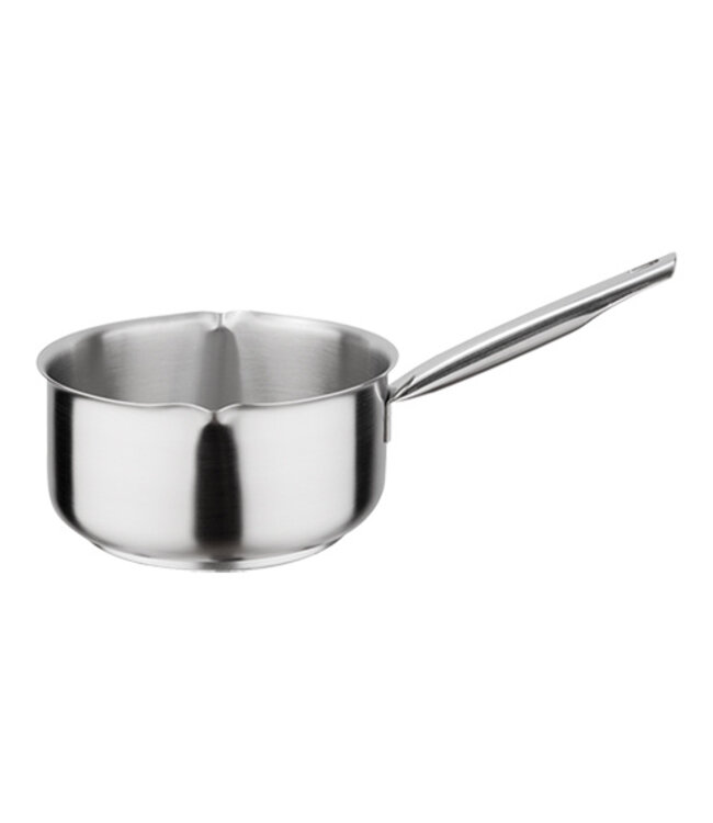Steelpan Ø160 x (h)75 mm RVS 1,5 ltr met schenktuiten geschikt voor G/E/K/I - Pujadas