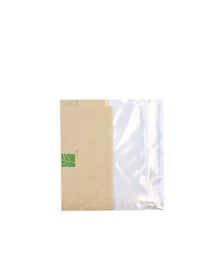 Naturesse Vensterzak 230x210/70 mm (hxbxd) bruin Paperwise/PLA | prijs & verp per 500 stuks