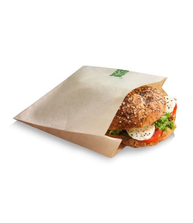 Broodzakje 240x140/60 mm (hxbxd) bruin Paperwise | prijs & verp per 500 stuks
