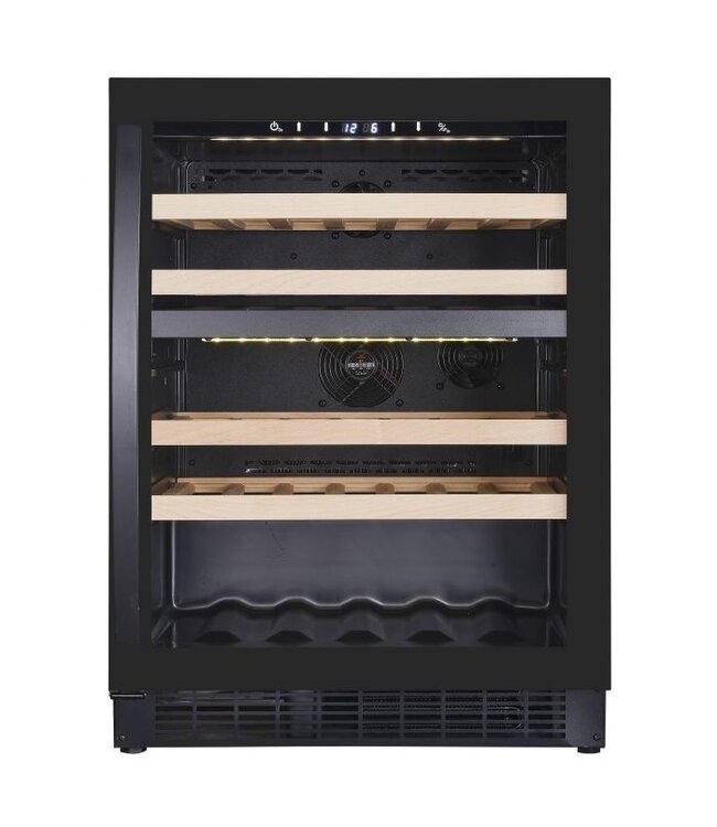 Wijnkoelkast 39 flessen 119 ltr (bruto inh.) 2 zones 595X570X820 mm (bxdxh) +5°C tot +20°C - Combisteel