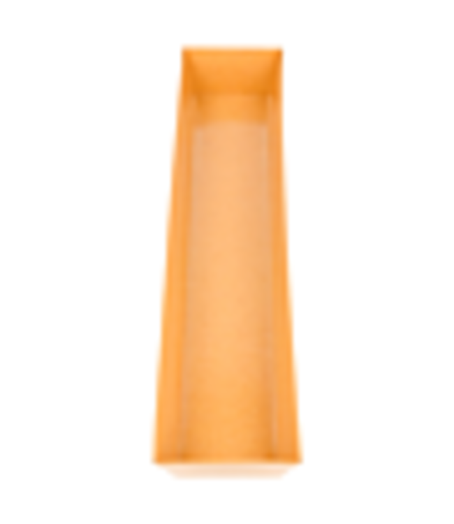 Bakje disp karton/PE 300 x 65 x 35 mm bruin | prijs & verp per 50 stuks