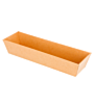 Bakje disp karton/PE 180x55x35 mm bruin | prijs & verp per 50 stuks