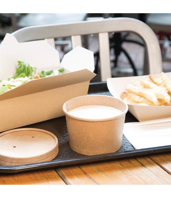 Soepbeker disp karton/PLA 34 cl bruin Ø98x(h)72 mm Fiesta | prijs & verp per 500 stuks