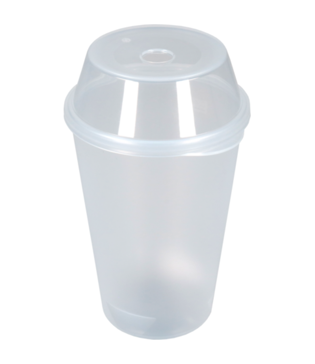 Dome deksel reusable Ø90 mm transparant MET GAT - Circ | prijs & verp per 10 stuks