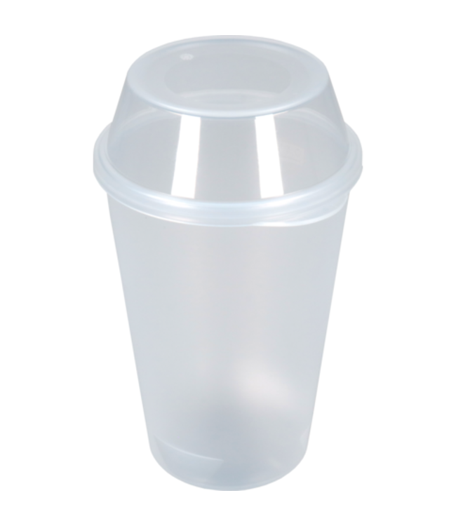 Dome deksel reusable Ø90 mm transparant ZONDER GAT - Circ | prijs & verp per 10 stuks